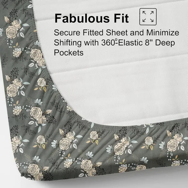 Multicolor_Microfiber_Fitted_Bedsheet_With_Pillow_Covers
