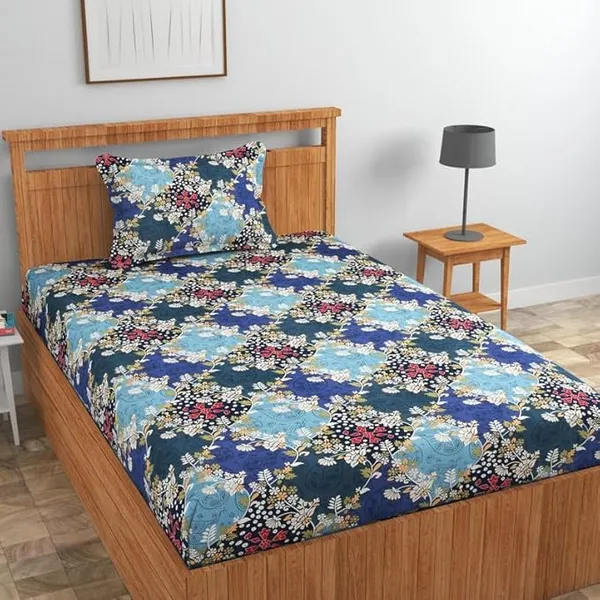Multicolor_Microfiber_Fitted_Bedsheet_With_Pillow_Covers