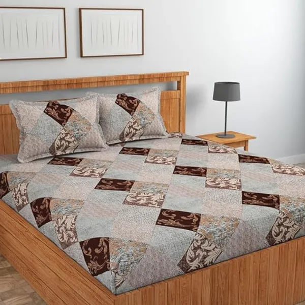 Multicolor_Microfiber_Fitted_Bedsheet_With_Pillow_Covers