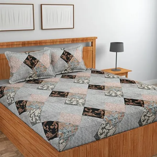 Multicolor_Microfiber_Fitted_Bedsheet_With_Pillow_Covers