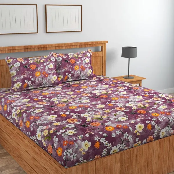 Multicolor_Microfiber_Fitted_Bedsheet_With_Pillow_Covers