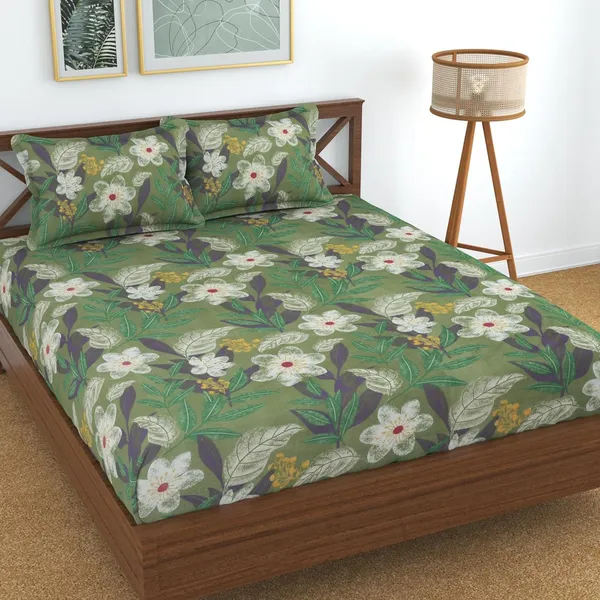 Multicolor_Microfiber_Fitted_Bedsheet_With_Pillow_Covers