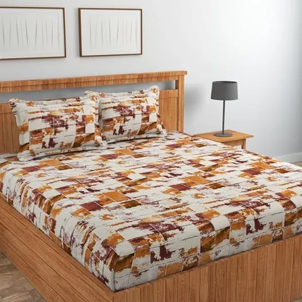 Multicolor_Microfiber_Fitted_Bedsheet_With_Pillow_Covers