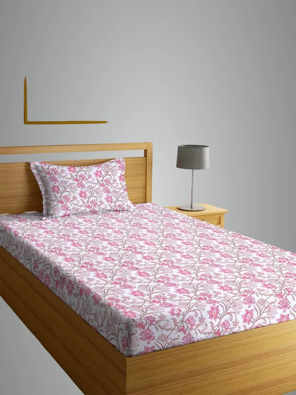 Multicolor_Cotton_Single_Bedsheet_With_Pillow_Cover