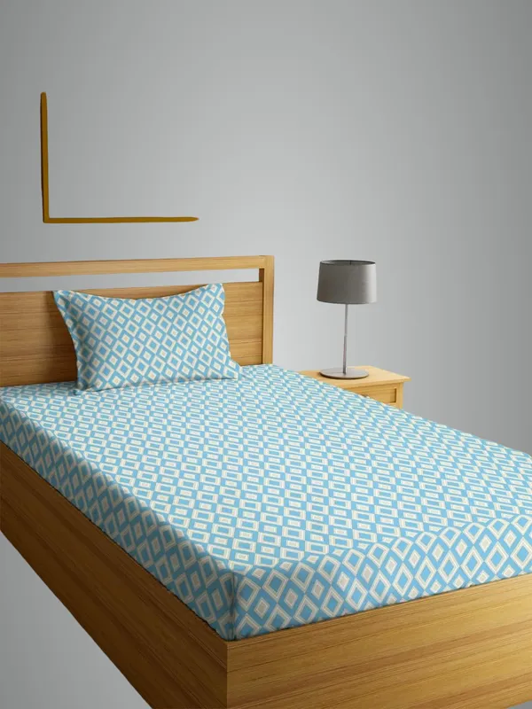 Multicolor_Cotton_Single_Bedsheet_With_Pillow_Cover