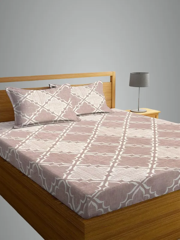 Multicolor_Cotton_Fitted_Bedsheet_With_Pillow_Covers