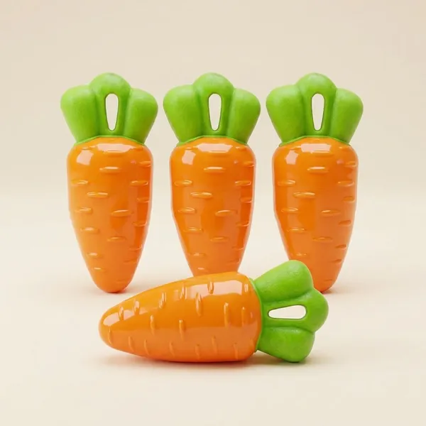 Multicolor_Eco_Friendly_Rubber_Toy_In_Carrot_Shape_With_Sound_For_Pet_(Pack_Of_4)