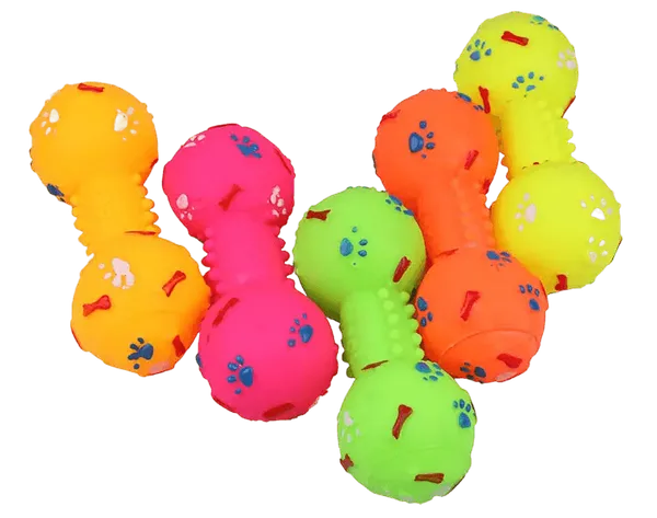 Multicolor_Dumbbell_Shape_Chew_Toys_For_Dog_(16Cm_X_6Cm_X_6Cm)_(Pack_Of_2)