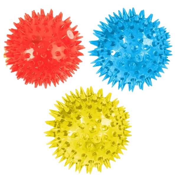 Multicolor_Spike_Balls_With_Led_Lights_For_Dog_(Pack_Of_3)