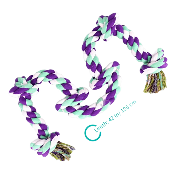 Multicolor_Tough_Tug_Rope_Toys_For_Pet_6_Knots_106Cm_X_7Cm_X_7Cm_(Pack_Of_2)