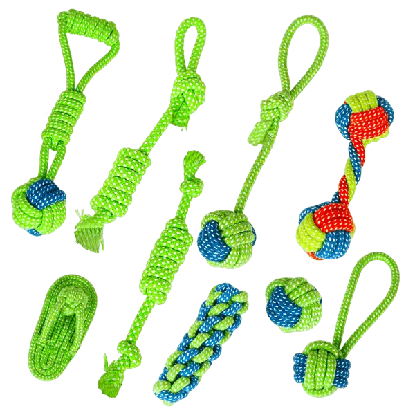 Multicolor_Different_Shapes_Tug_Rope_Toys_For_Pet_(Pack_Of_9)