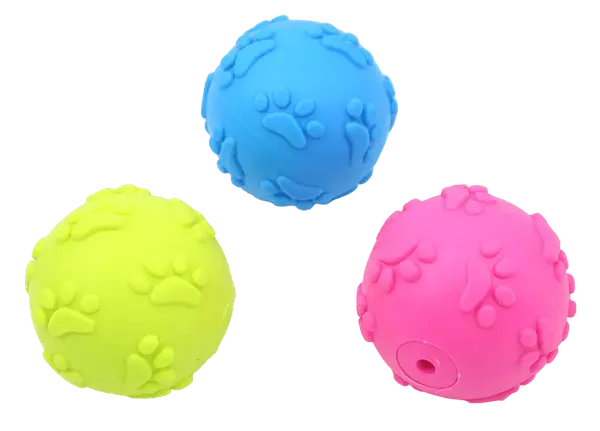 Multicolor_Paw_Or_Woof_Pattern_Balls_With_Sound_For_Pets_(Pack_Of_3)