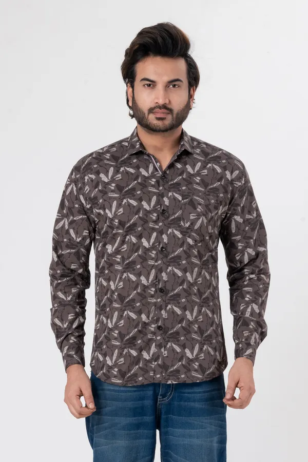 Light_Brown_100%_Cotton_Casual_Shirt_For_Men