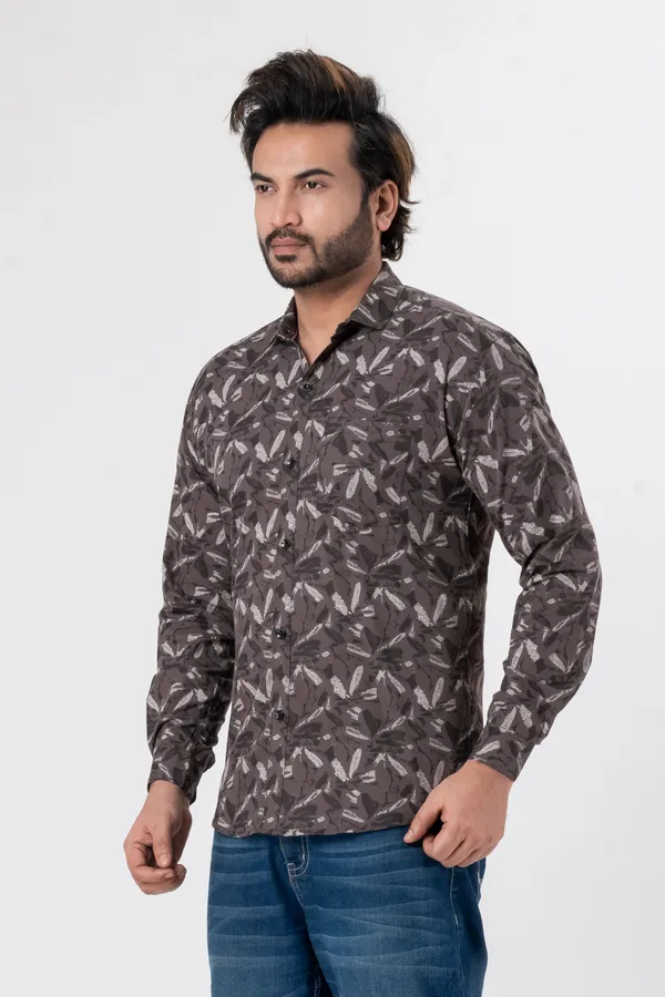 Light_Brown_100%_Cotton_Casual_Shirt_For_Men