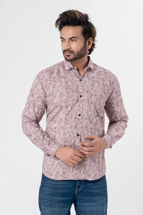 Light_Pink_100%_Cotton_Casual_Shirt_For_Men