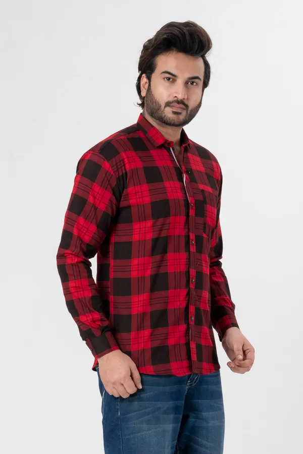 Red_100%_Cotton_Casual_Shirt_For_Men