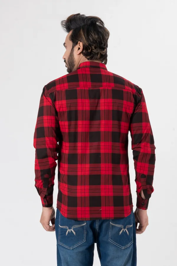 Red_100%_Cotton_Casual_Shirt_For_Men