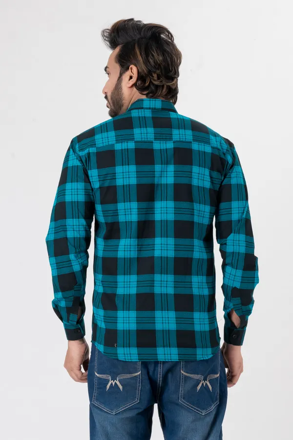 Blue_100%_Cotton_Casual_Shirt_For_Men