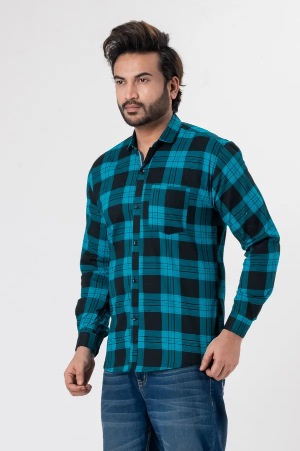 Blue_100%_Cotton_Casual_Shirt_For_Men