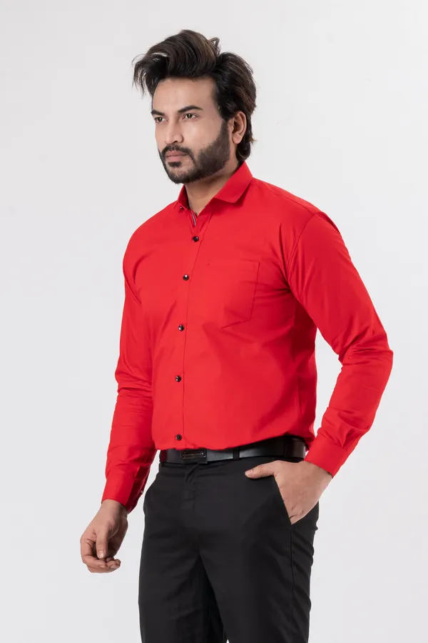 Red_100%_Cotton_Casual_Shirt_For_Men