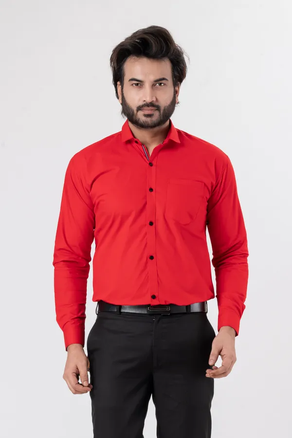 Red_100%_Cotton_Casual_Shirt_For_Men
