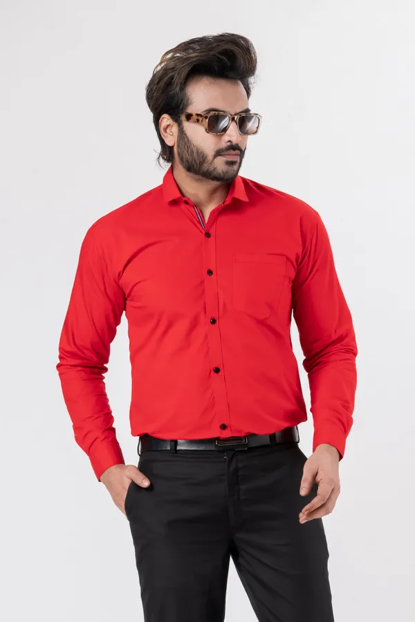 Red_100%_Cotton_Casual_Shirt_For_Men