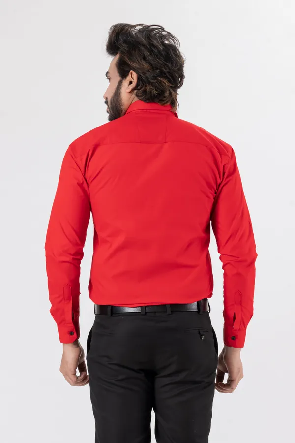 Red_100%_Cotton_Casual_Shirt_For_Men