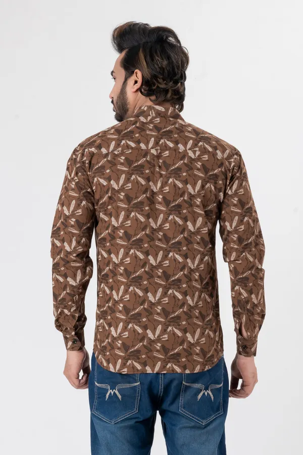 Brown_100%_Cotton_Casual_Shirt_For_Men
