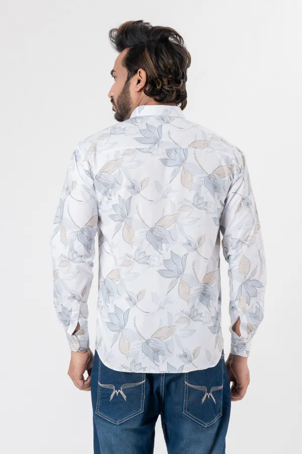 White_100%_Cotton_Casual_Shirt_For_Men