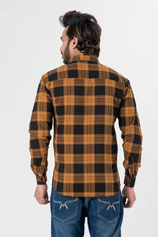 Brown_100%_Cotton_Casual_Shirt_For_Men