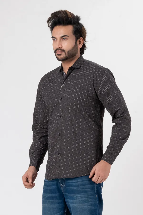 Grey_100%_Cotton_Casual_Shirt_For_Men