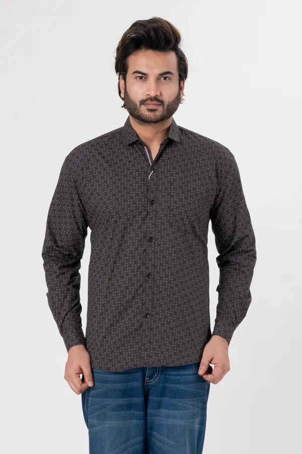 Grey_100%_Cotton_Casual_Shirt_For_Men