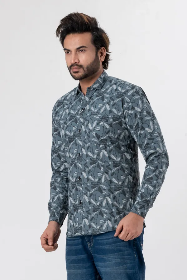 Grey_100%_Cotton_Casual_Shirt_For_Men