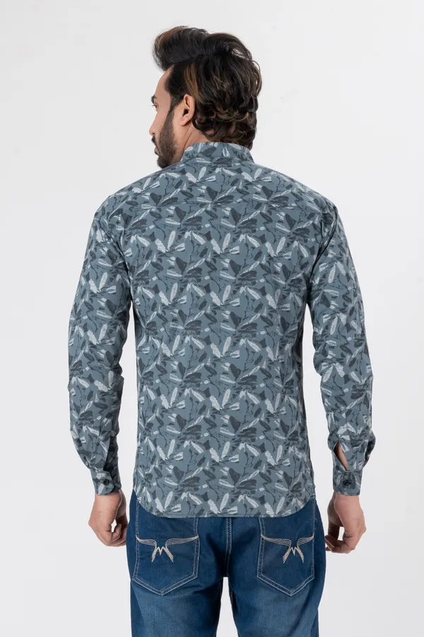Grey_100%_Cotton_Casual_Shirt_For_Men
