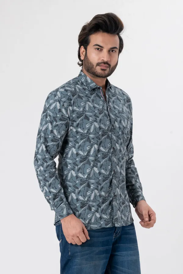 Grey_100%_Cotton_Casual_Shirt_For_Men
