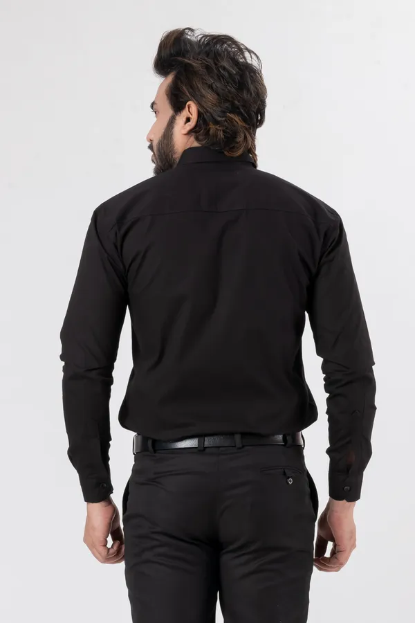 Black_100%_Cotton_Casual_Shirt_For_Men