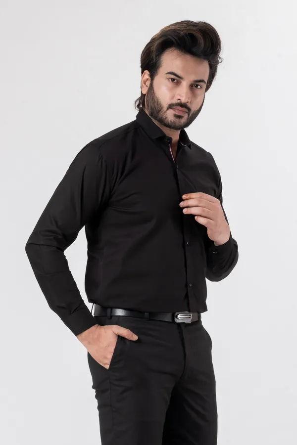 Black_100%_Cotton_Casual_Shirt_For_Men