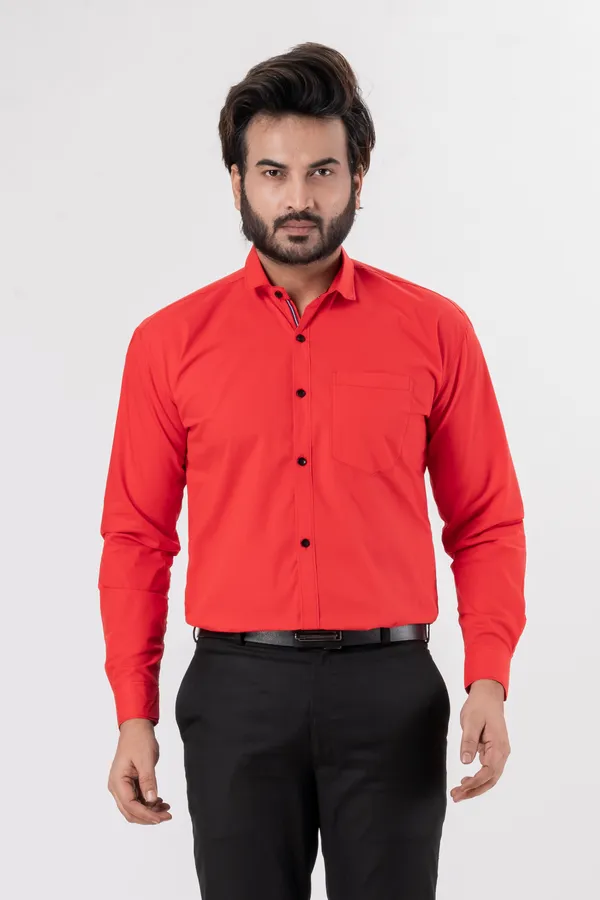 Orange_100%_Cotton_Casual_Shirt_For_Men