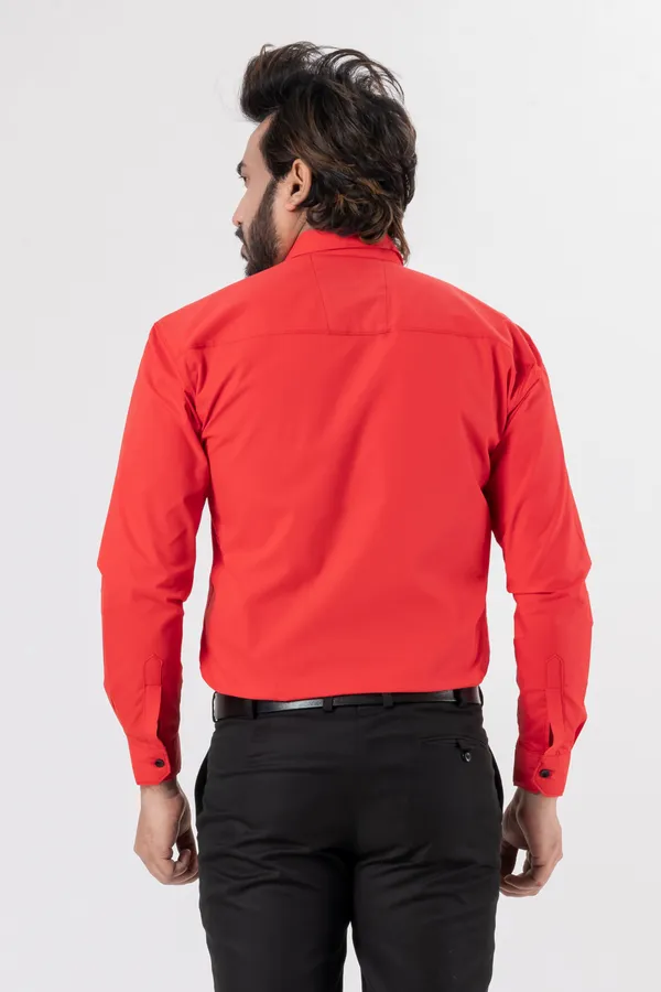 Orange_100%_Cotton_Casual_Shirt_For_Men