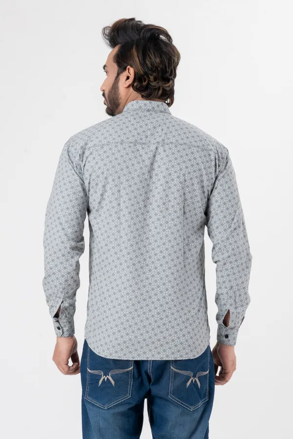 Light_Grey_100%_Cotton_Casual_Shirt_For_Men