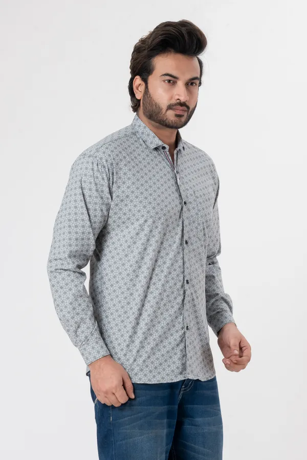 Light_Grey_100%_Cotton_Casual_Shirt_For_Men