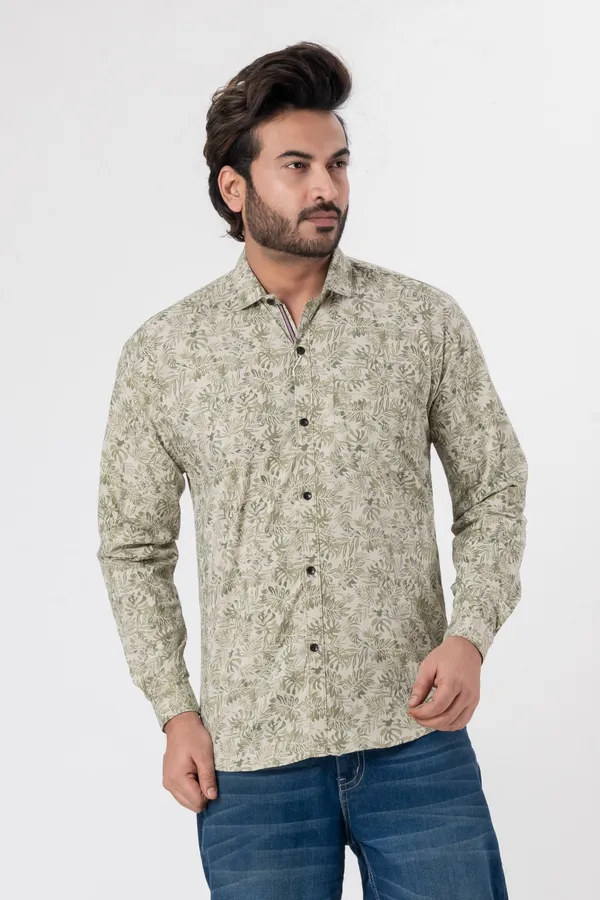 Light_Green_100%_Cotton_Casual_Shirt_For_Men