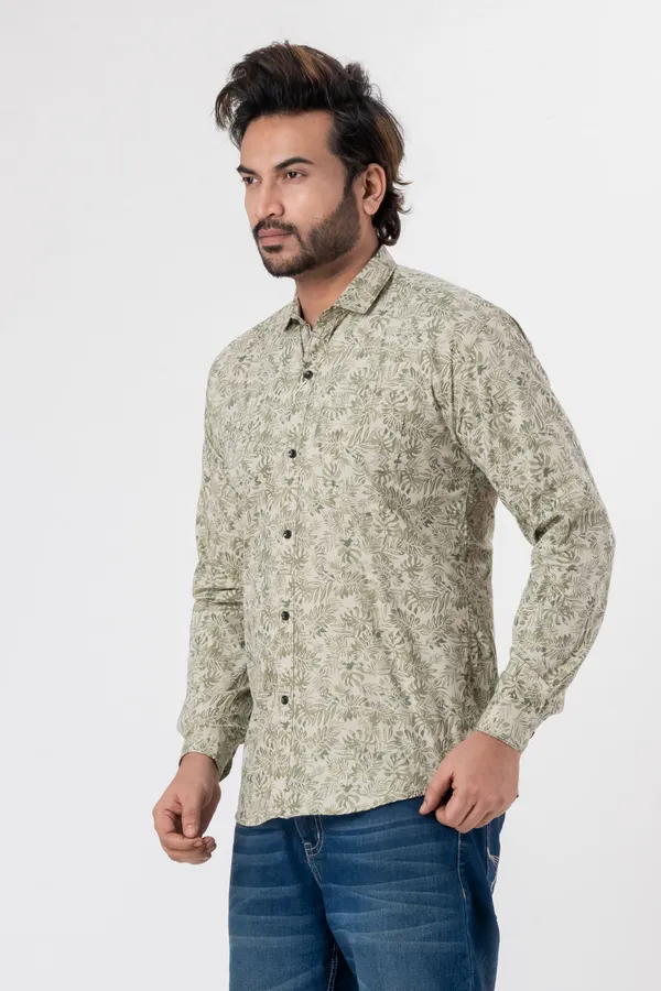 Light_Green_100%_Cotton_Casual_Shirt_For_Men
