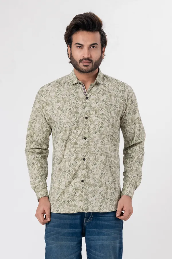 Light_Green_100%_Cotton_Casual_Shirt_For_Men