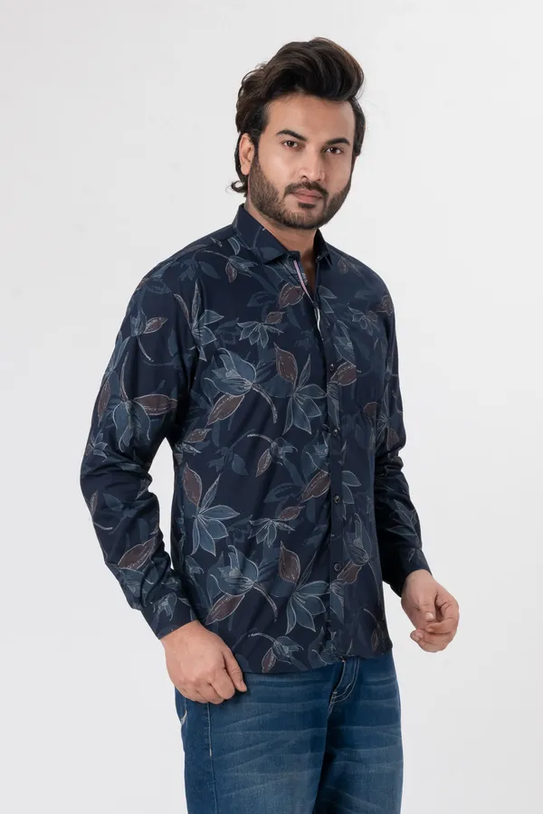 Blue_100%_Cotton_Casual_Shirt_For_Men