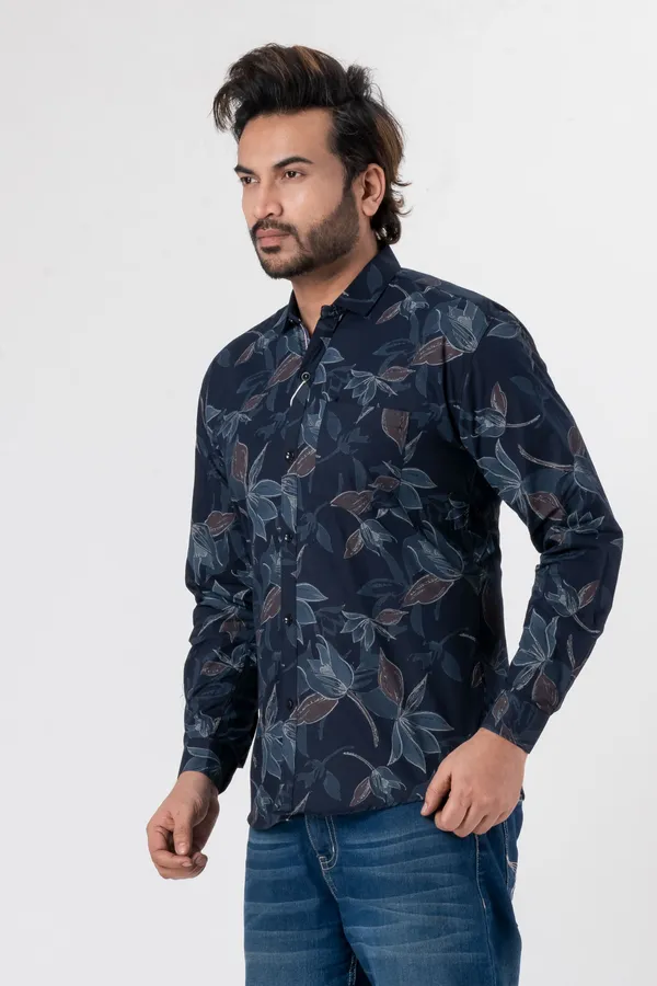 Blue_100%_Cotton_Casual_Shirt_For_Men