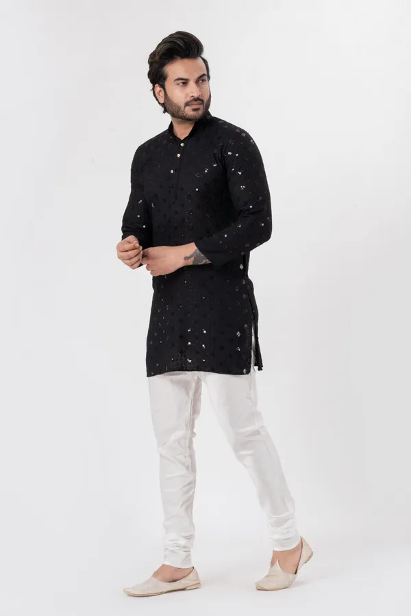 Black_Rayon_Casual_Kurta_For_Men