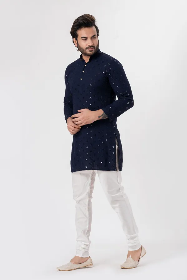 Blue_Rayon_Casual_Kurta_For_Men