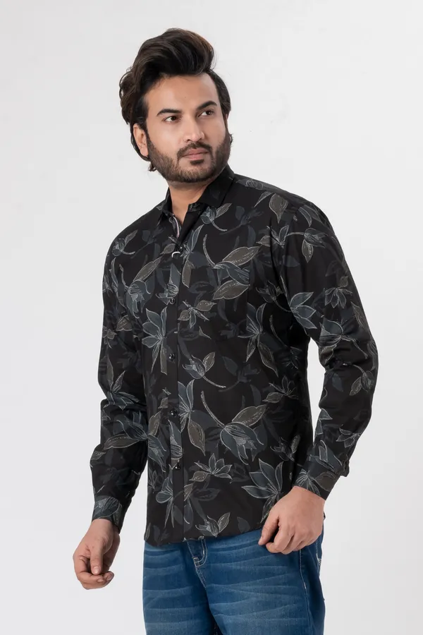 Black_100%_Cotton_Casual_Shirt_For_Men
