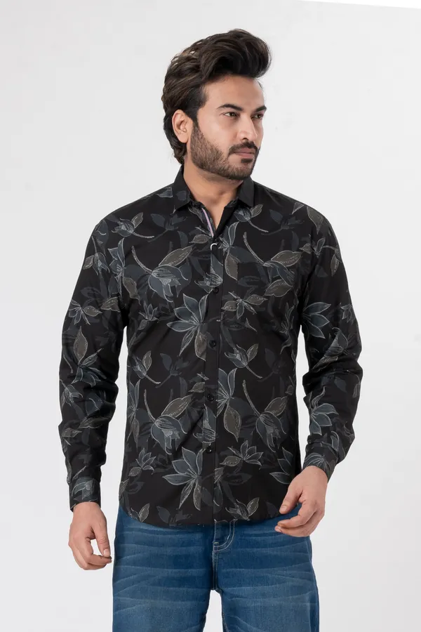 Black_100%_Cotton_Casual_Shirt_For_Men